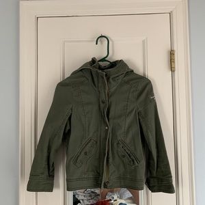 Green cropped jacket